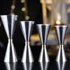 Stainless Steel Double Head Cocktail Jigger Surface Smooth Cocktail Mixing Glass Measure Cup  Wine