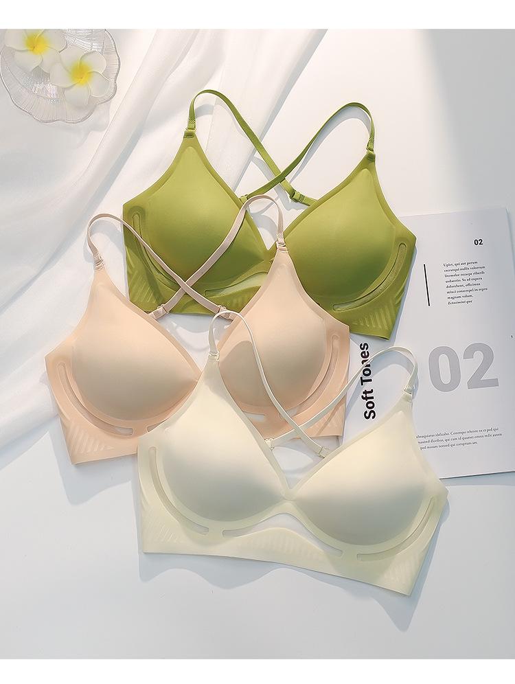 Seamless U-Shaped Backless Bra: Elegant, Padded, Strapless Vest for Small Chests