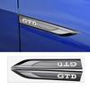2pcs Car Fender Blade Emblem Sticker Auto Decorative Hub Accessories For VW GTI GTD Golf 7 8 Polo Tiguan Jetta Touran PASSAT CC