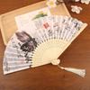 *1Pcs Chinese Style Butterfly Floral Folding Fan Hand Held Fan Tassel Wedding Dance Summer Decor