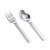 304 stainless steel children's fork and spoon baby eating spoon training spoon, household dessert spoon and fork short handle children's tableware