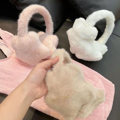 Cute Windproof Ear Protection Star Earmuffs Plush Fluffy Outdoor Winter Warmth Ear Muffs Sweet Cycling Ear Cover Accessories