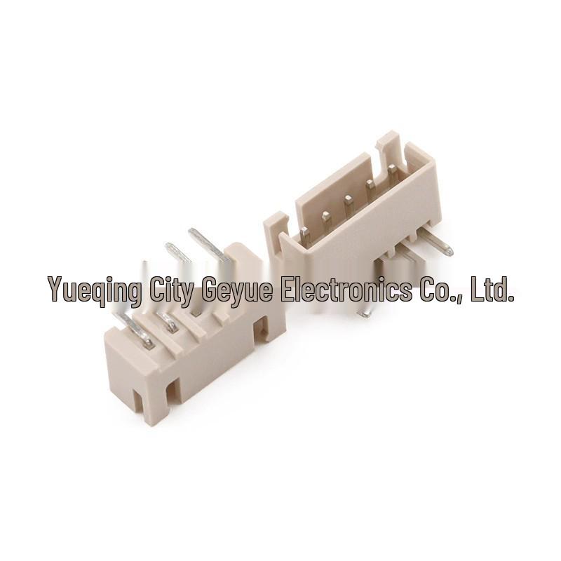 Beige XH2.54 High-Temp Resistant Right Angle Pin Header, 2.54mm Pitch, 2~20 Positions, Hot Wire Hole Compatible, Straight Pins