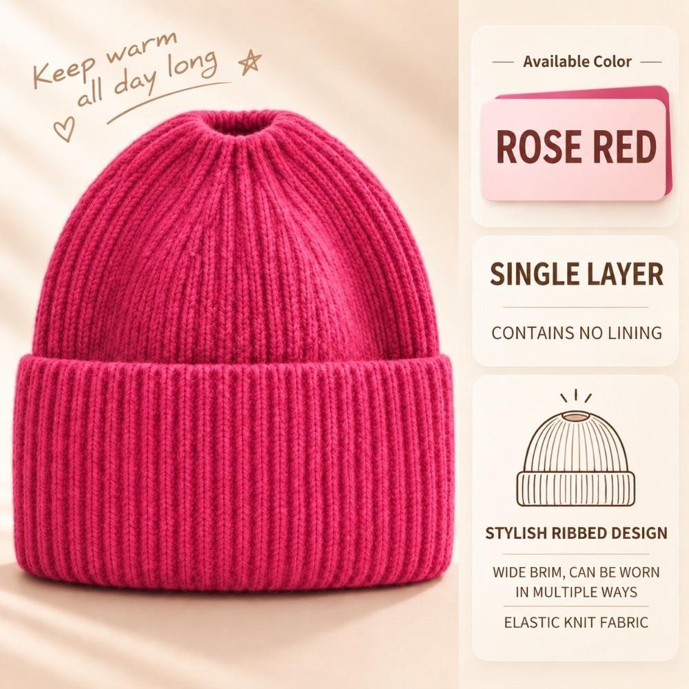 Ear Protection Knitted Hat Windproof Skull Cap Fashion Winter Hat Women And Girls