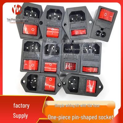 10A High Power AC Socket with KCD4 Switch - Direct Plug-in, Simple Wiring