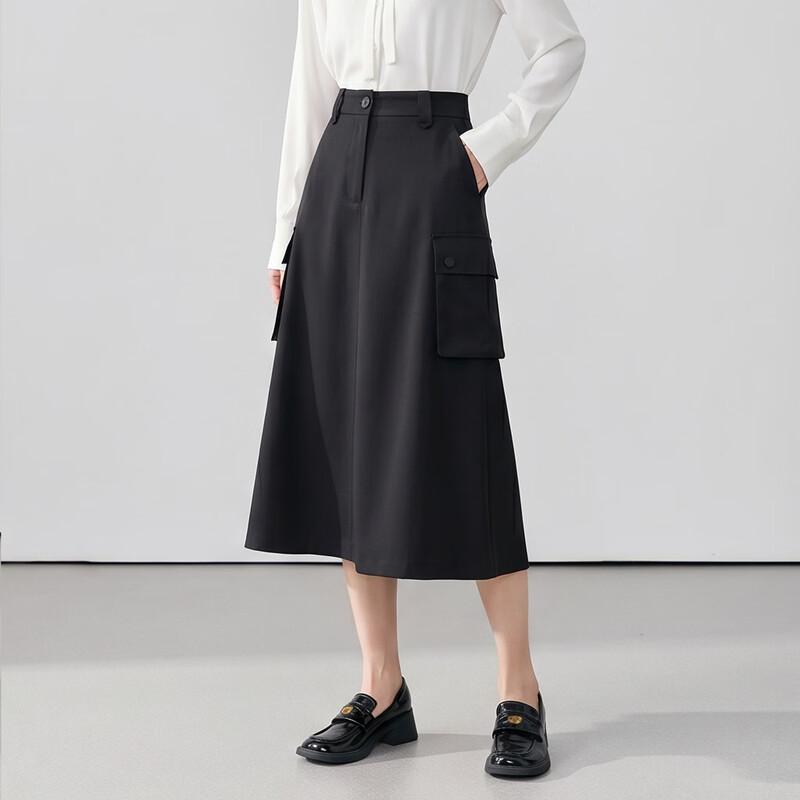 KOMPASU Women s Elegant Midi Skirt S