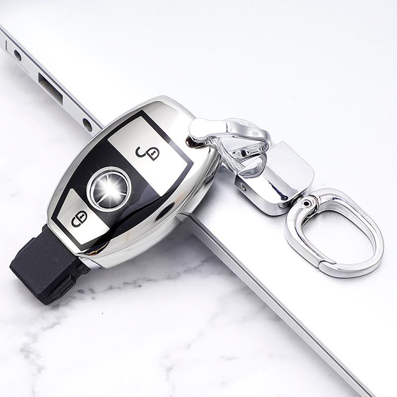 New Soft TPU Car Remote Key Case Full Cover Shell Fob for Mercedes Benz A B C R G Class GLK GLA W204 W251 W463 W176 AMG Keychain AY1