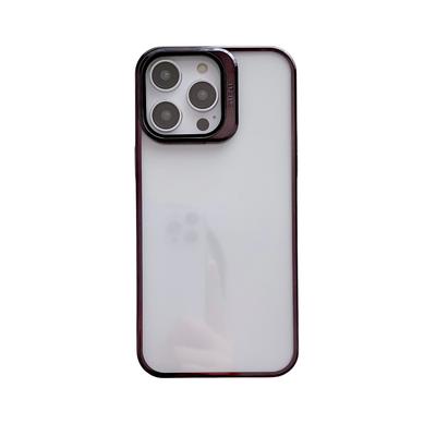 Applicable To IPhone 14 Glasses Bracket Lens Mobile Case Apple 15 Creative 12 Electroplating Transparent PC Hard Case