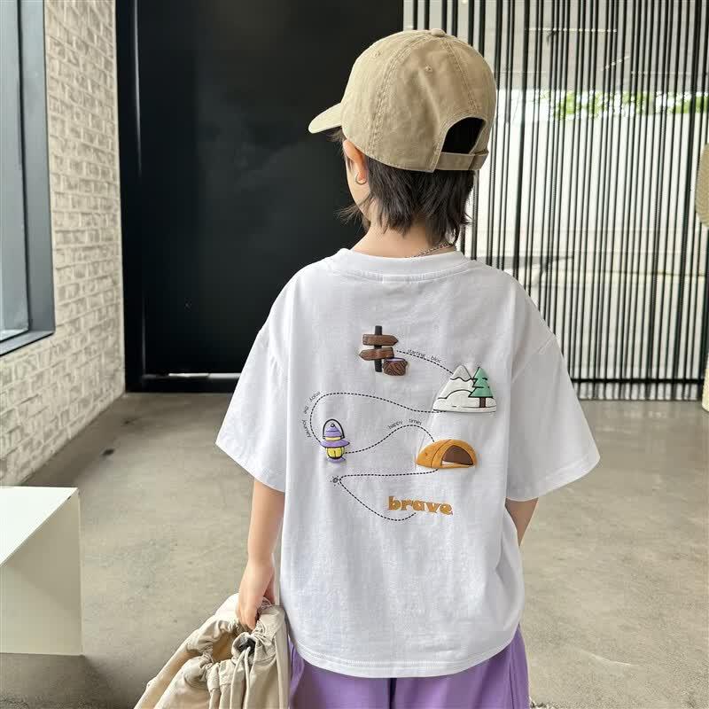 Boys' Summer Cotton Short Sleeve T-Shirt