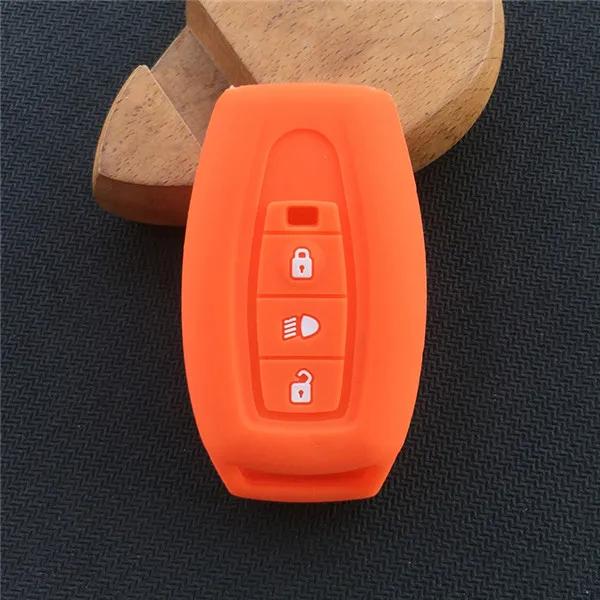 Silicone Car Fob Key Case Rubber Protector Cover Shell Holder Accessories for Tata Storme Aria Safari India 3 Buttons Remote