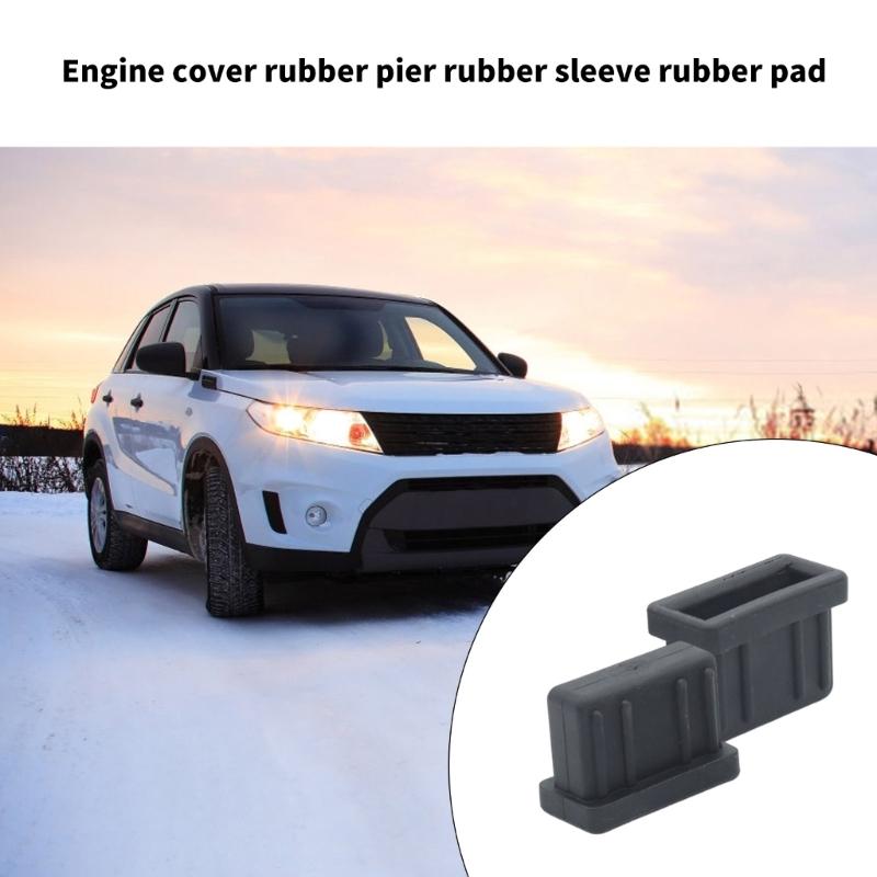 Pack of 2 Car Engine Cover Rubber Pier Sleeves Engine Cover Protectors Car Engine Cover Mount Fit for Auto 3/5/7 Succession