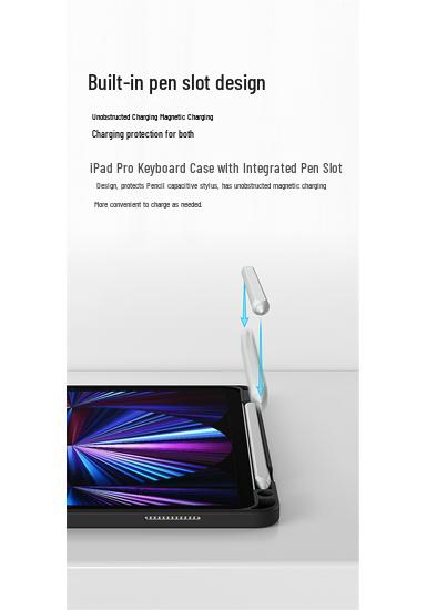 iPad 10.2'' Keyboard Case, Compatible with 9/8/7th Gen, Bluetooth Magic Keyboard, Horizontal & Vertical Stand