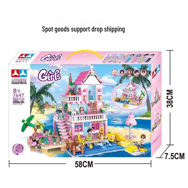 

Beach Villa Ice & Snow Princess Castle Building Blocks Toy Set