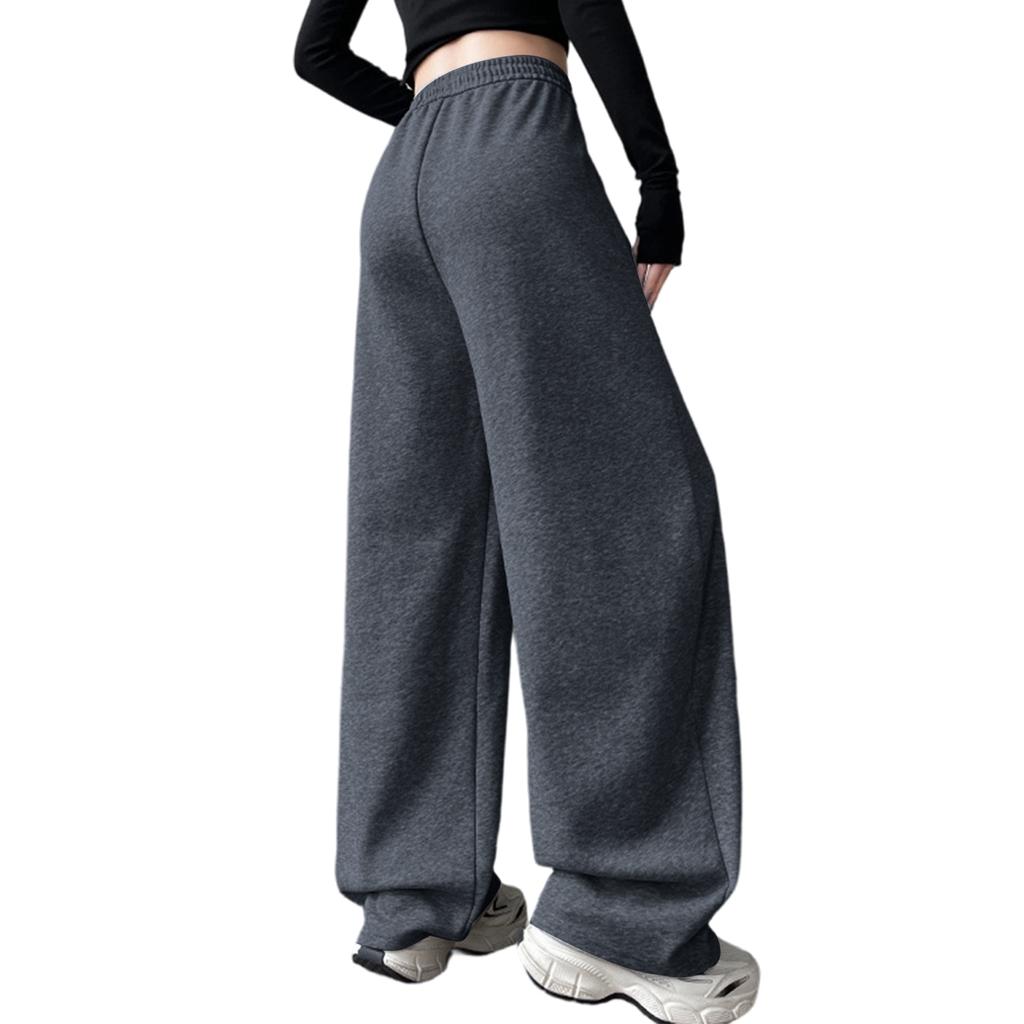 Women's Fashionable Loose Fleece Lined Trousers