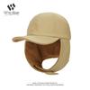 Outdoor fleece sunshade riding cap double-brimmed men's and women's winter warm ear protection cap flying hat