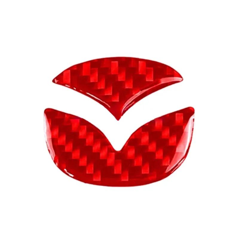 2025 Hot Car Steering Wheel Stickers Carbon Fiber Decals Auto Accessories For Mazda 2 3 6 5 Atenza CX3 CX5 MX5 CX7 Axela CX30 CX