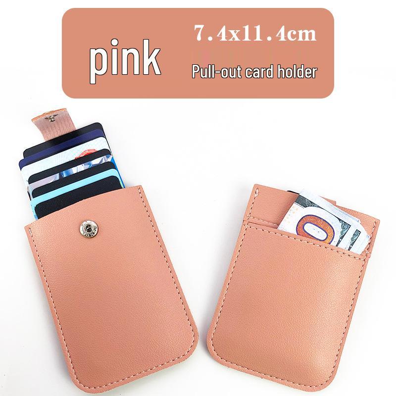 Exquisite Anti-Theft RFID Leather PU Card Holder: Universal, Spacious, & Stylish for Women