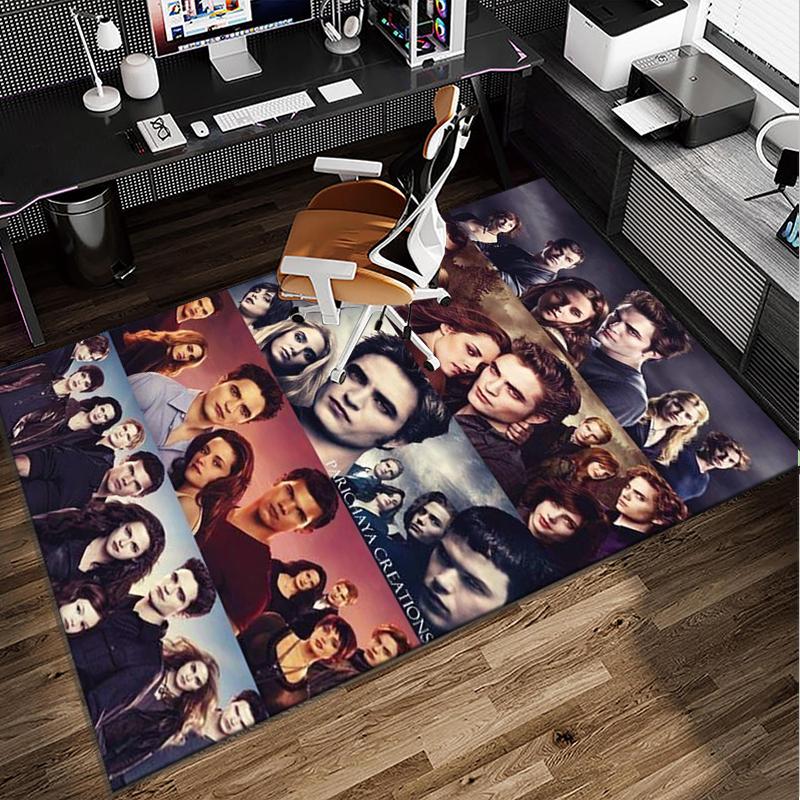 vampire Saga Characters Office Rug Chair Mat, Game Carpet, Suitable for Front Door, Bedroom, Living Room, Desk, Holiday Gift