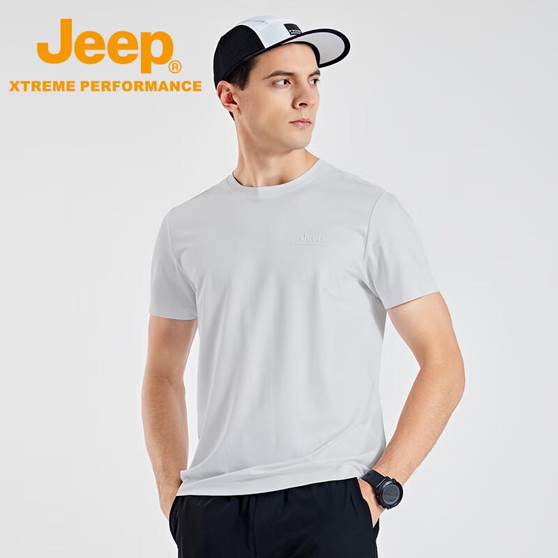 JEEP Men s Ribbed Collar Short Sleeve T-Shirt M