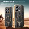For Xiaomi 15T Phone Case Carbon Fiber Textured Electroplated TPU Back Cover