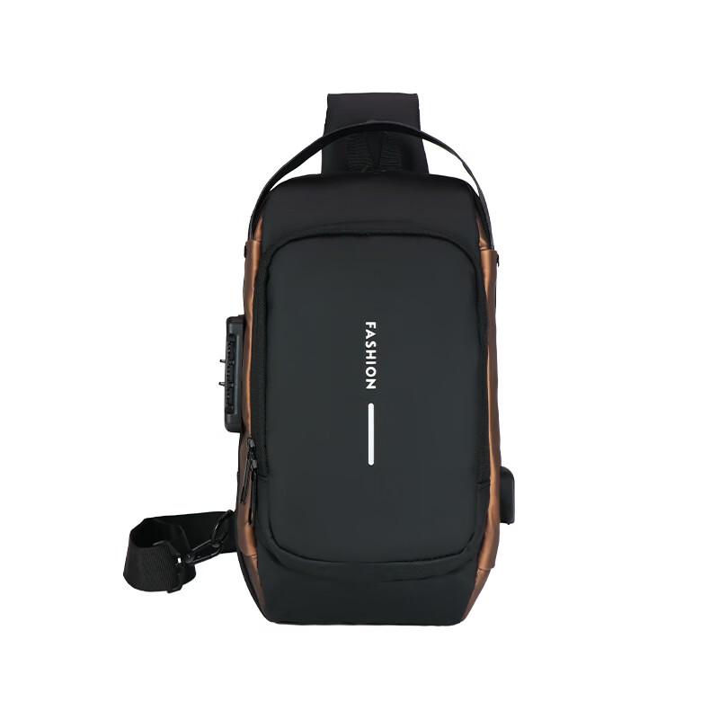 Men's Anti-Theft USB Chest Sling Bag