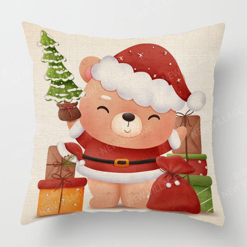 Decorative Cushion Home Living Room Decor Throw Pillow Cover xcm xcm xcm xcm plant winter Merry Christmas