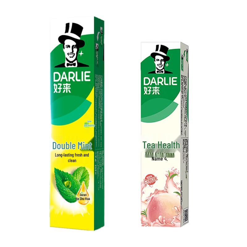 Darlie Double Mint & Peach Tea Toothpaste Combo Pack