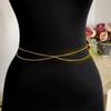 Europe, America, Fashionable Summer Beach Bifurcated Body Chain Women, Simple Bikini Sexy Metal Waist Chain