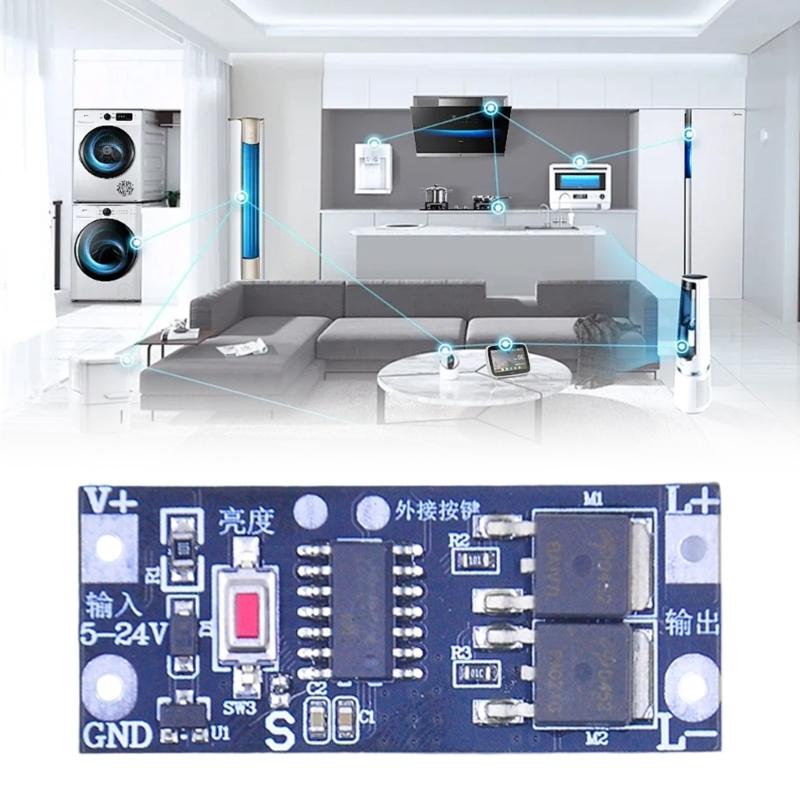 PWM Adjustable Fade Dimmer Module Featuring Overloads Protections and Easy Installation for LED Strips