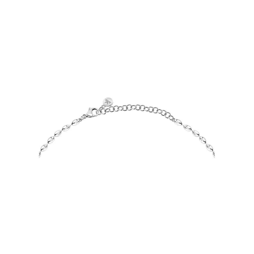 Morellato Intrecci Silver Tone Steel Necklace With Heart Symbol SAZC07 For Women
