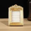 Dekoratives goldenes Harz Ohrring-Präsentationsfach Schmuck-Organizer Fotorahmen für Boutique-Auslagen