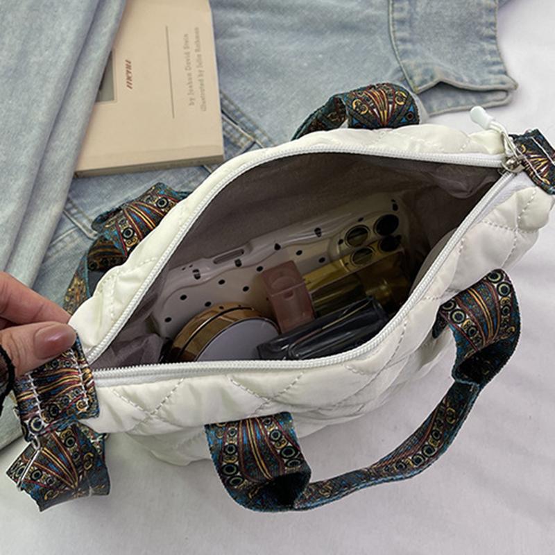 Prošívaná kabelka s horním uchem, kabelka přes rameno, velkokapacitní, kosočtvercový vzor, jednobarevná, vintage crossbody kabelka pro ženy do práce