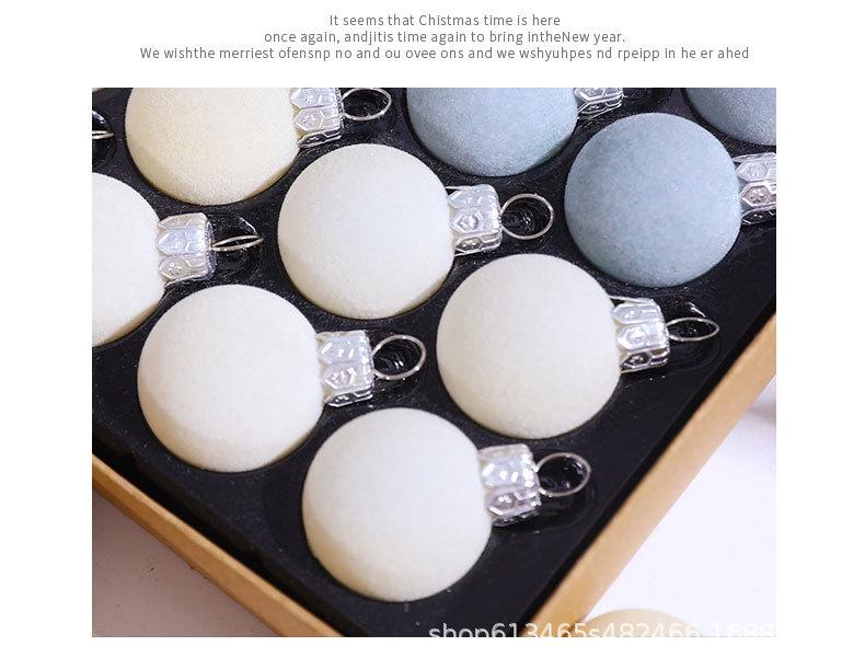 30pcs 3cm Flocked Christmas Ball Ornaments Set - New Arrival in Various Colors for Scene Decoration