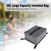 Borsa termica da 20L Borsa da deck isolata per Stand Up Paddle con 4 fibbie metalliche Design a prova di perdite Tasca in rete Accessori per kayak