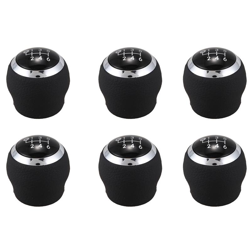 

6X Car 6 Speed Gear Shift Knob Automatic Gear Knob Fit For Toyota Corolla Verso Auris Yaris RAV4 2007-2013 чёрный