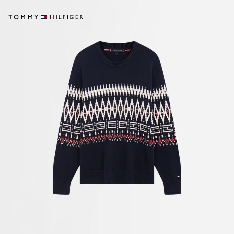 Tommy Hilfiger Unisex American Retro Fair Isle Jacquard Knit Sweater