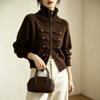 Womens Solid Color Knit Cardigan 2026 Winter Loose Lazy Style Long Sleeve Open Front Sweater