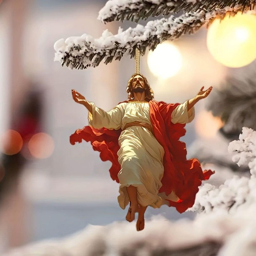 Acrylic Car Ornaments Divine Hanging Ornament, Cross For Car Mirror Hanging Christian Gifts For Men Women Xmas Gifts