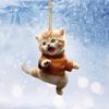 Cats Keychain Cute Cats Keychains Judo Kittens Keyring 2D Flat AcrylicCharm Funny Keychain for Women Girl