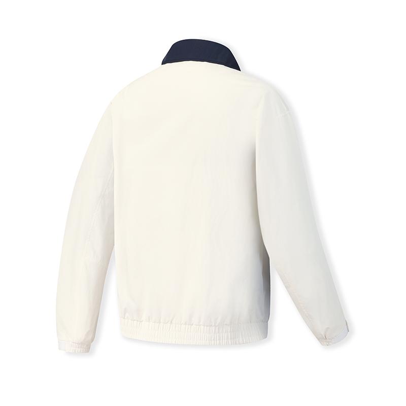 Fila Tennis Trendy Comfortable Casual Sports Workwear Versatile Woven Jacket Unisex Jackets Cloud-Mushroom-White A51U613701FWT