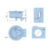 1 Piece Rv Toilet Door Lock Marine Deck Lock Floor Snap Lock With Key Round Lock