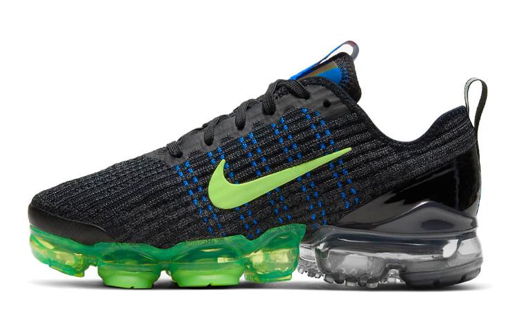 Nike Air VaporMax Flyknit 3 Black Ghost Green Gs DD9718-001 37.5