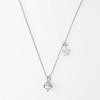 Flower Pearl Necklace_ N12[Silver]