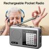 Portable Radio Sturdy Construction Easy To Use Compact Design Small Battery Operated Rechargeable FM/AM Radio