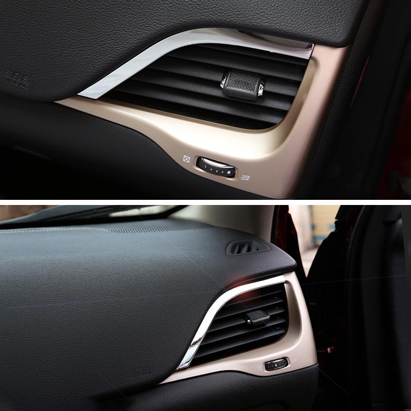 For Jeep Cherokee KL 2014 2015 2016 2017 2018    ABS Car Dashboard Upper Air Condition Vent Cover Trim
