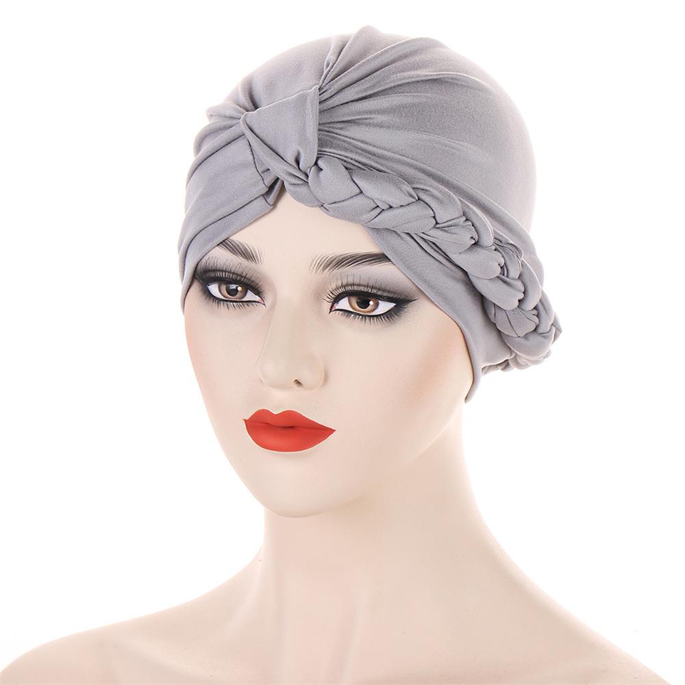 Nové dámské zlaté stříbrné turbanové čepice chemo bandana hidžáb plisovaná indická čepice turbante klobouk dámský šátek na vlasy muslimská pokrývka hlavy