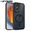 KEYSION Magnetyczne Etui na Telefon do Motorola Edge 50 Pro 5G Matowe Półprzezroczyste Przezroczyste Odporne na Wstrząsy Pokrowiec do Edge 50 Ultra 50 Fusion 5G