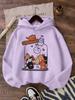 Kawaii Katze Liebhaber Design Kapuzenpullover Kinder Kinder Kapuzenpullover Niedlicher Hoody für Jungen Mädchen Herbst Winter Freizeit Kapuzenpullover