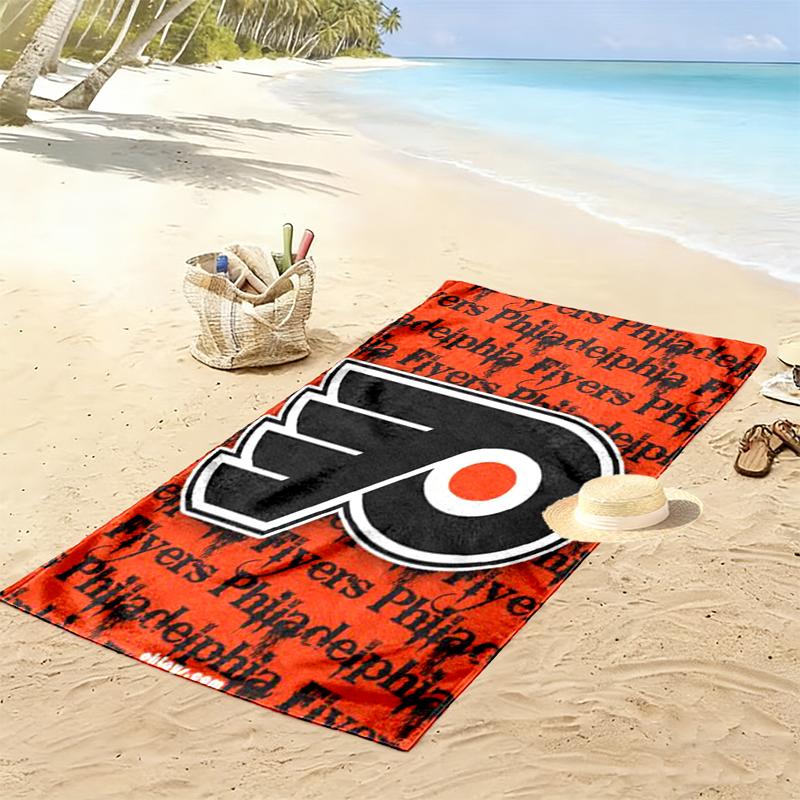 Philadelphia Flyers Beach Towel Microfiber Beach Towel, Lightweight and Quick-Dry, for Summer Travel, Swimming Pool Fan Birthday Gift