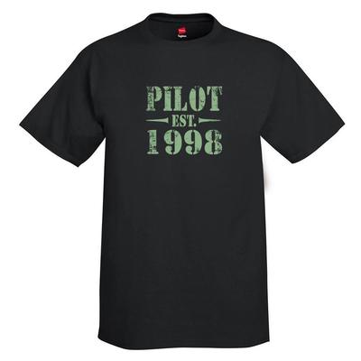 Pilot Est 2 Aviation Airplane T-Shirt